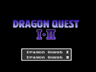 Dragon Quest I & II title screen for Super Famicom